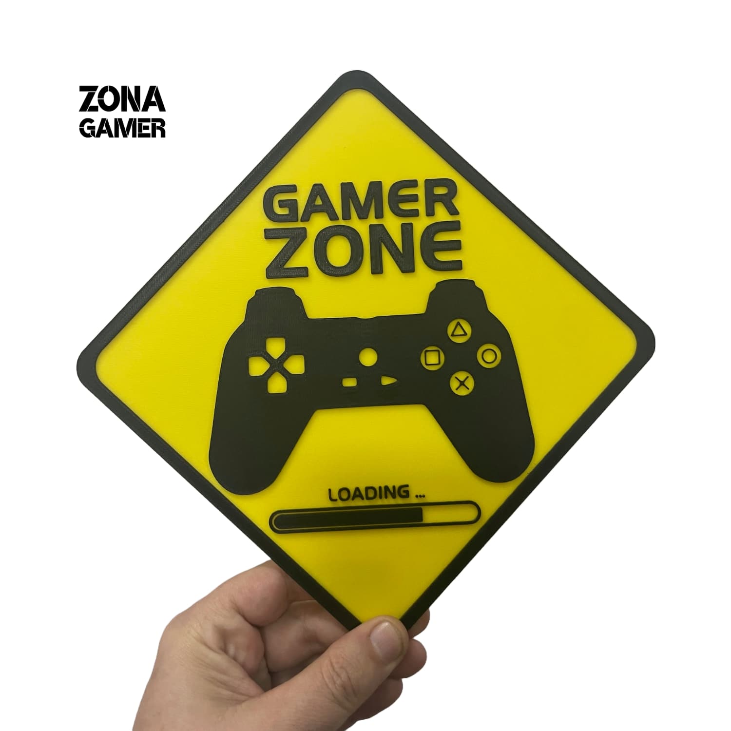 Letrero Zona Gamer con Relieve - JiD Bases y Accesorios