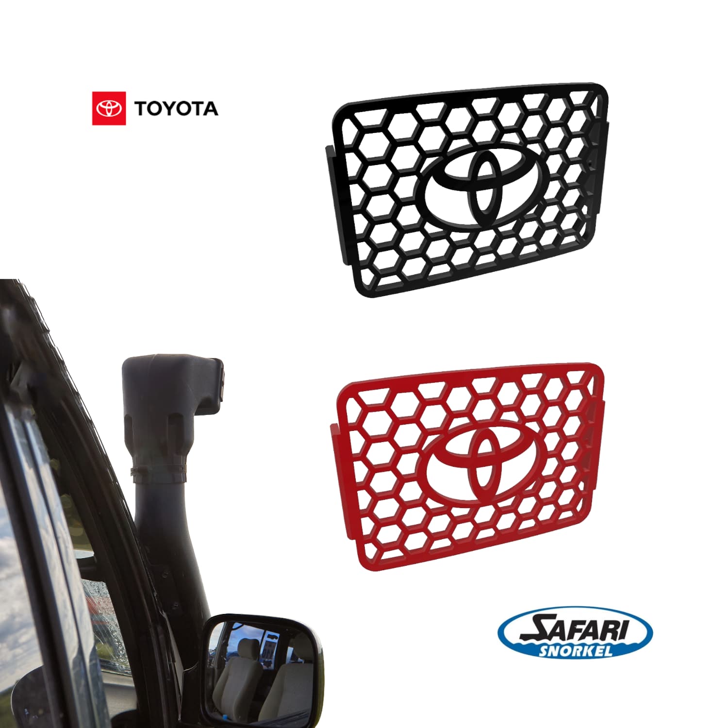 Rejilla de Reemplazo para Snorkel Safari - Versión Toyota - JiD Bases y Accesorios
