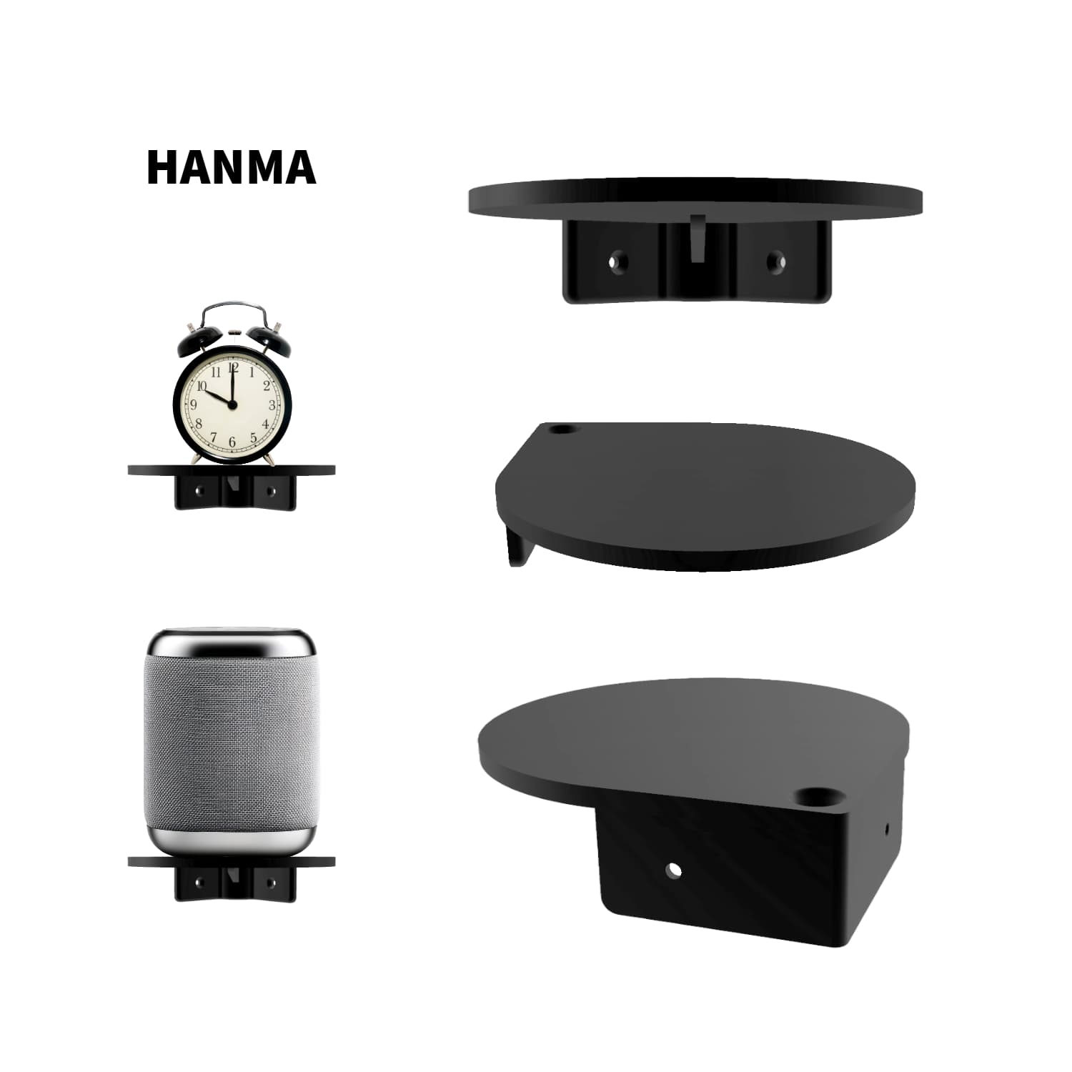 Repisa Multipropósito Circular para Esquinas 11,5 cm - JiD Bases y Accesorios