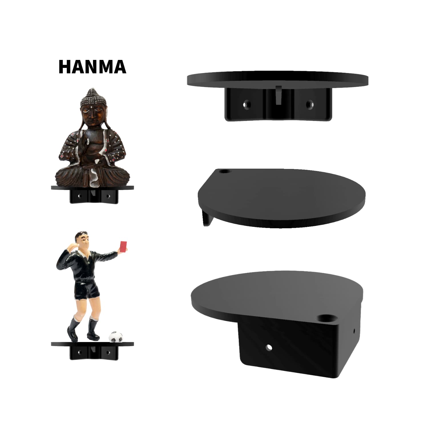 Repisa Multipropósito Circular para Esquinas 11,5 cm - JiD Bases y Accesorios