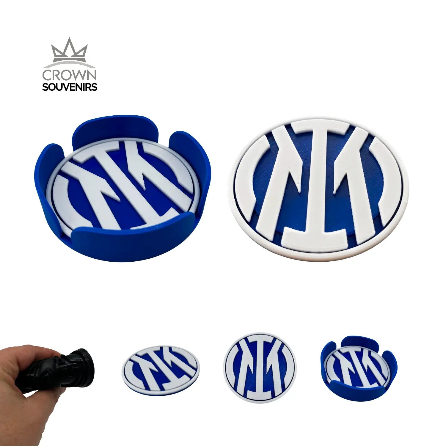 Set de Portavasos Inter de Milán - Edición Nerazzurra (4 Unds + Base) - JiD Bases y Accesorios
