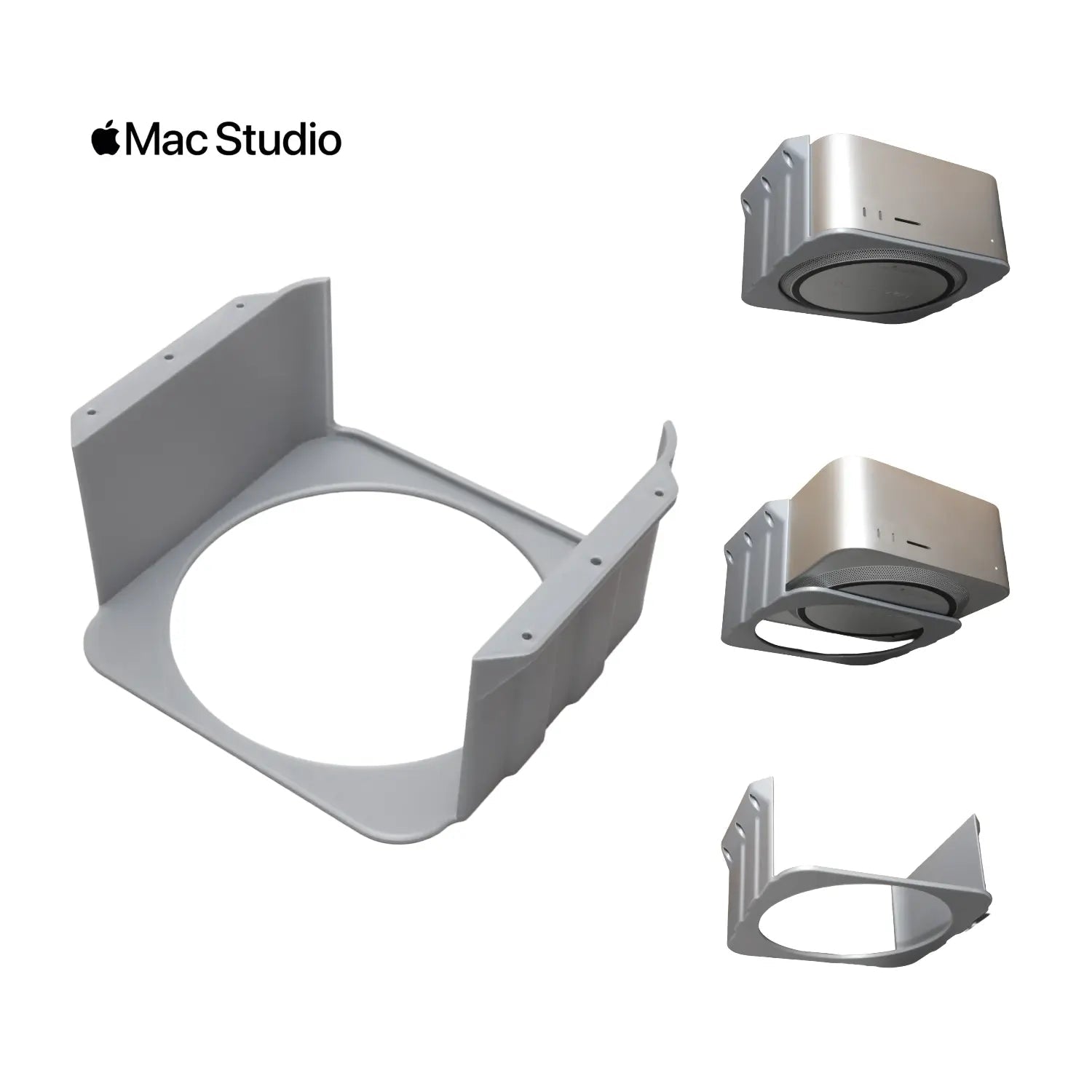 Soporte Bajo Mesa y Pared Apple Mac Studio - JiD Bases y Accesorios
