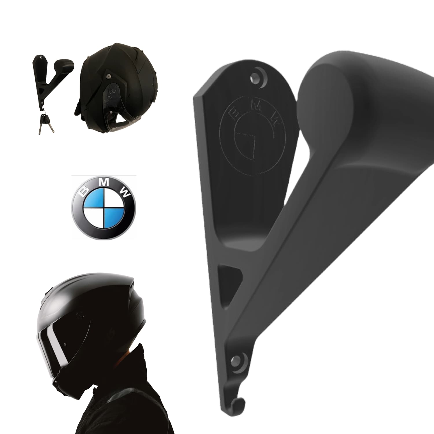 Soporte de Pared Casco y Llaves Bmw - JiD Bases y Accesorios