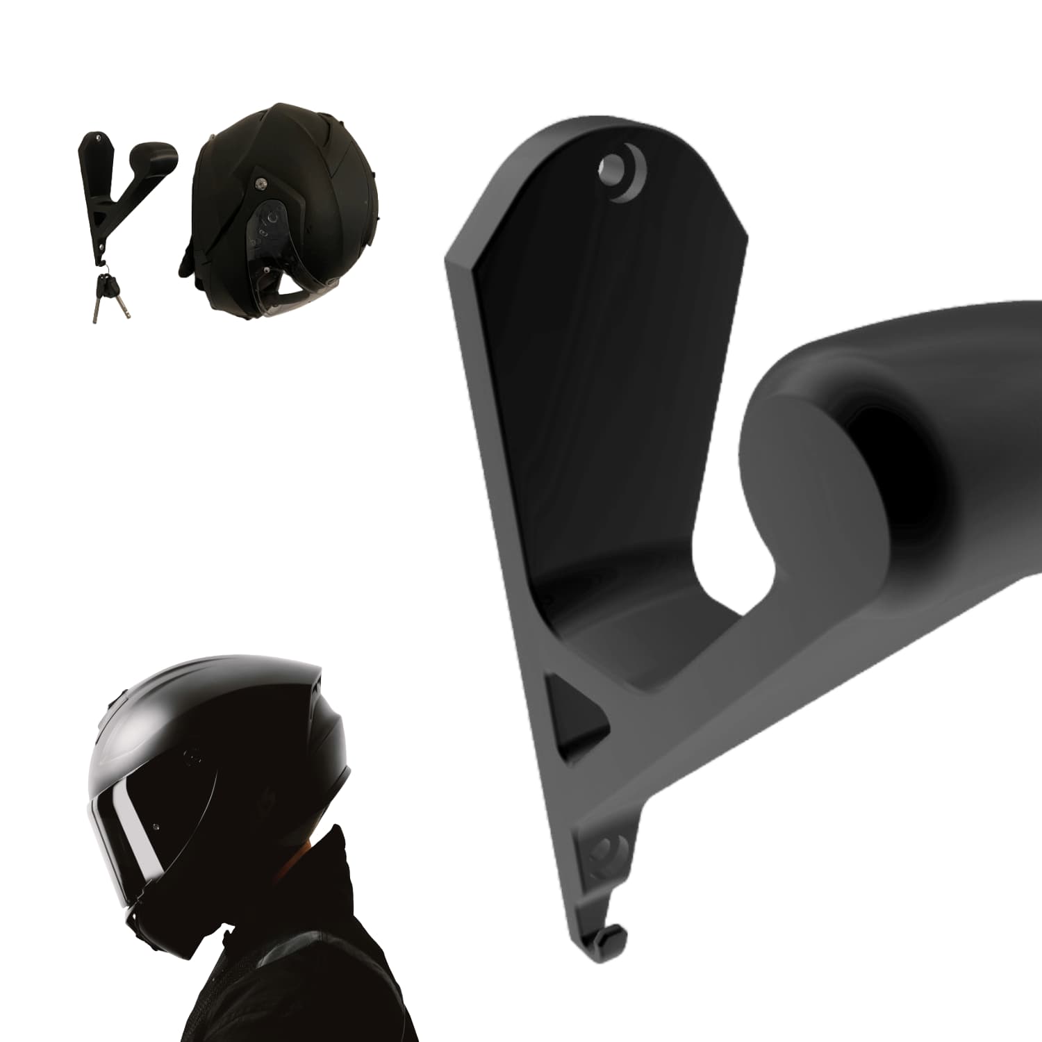 Soporte de Pared Casco y Llaves Universal - JiD Bases y Accesorios