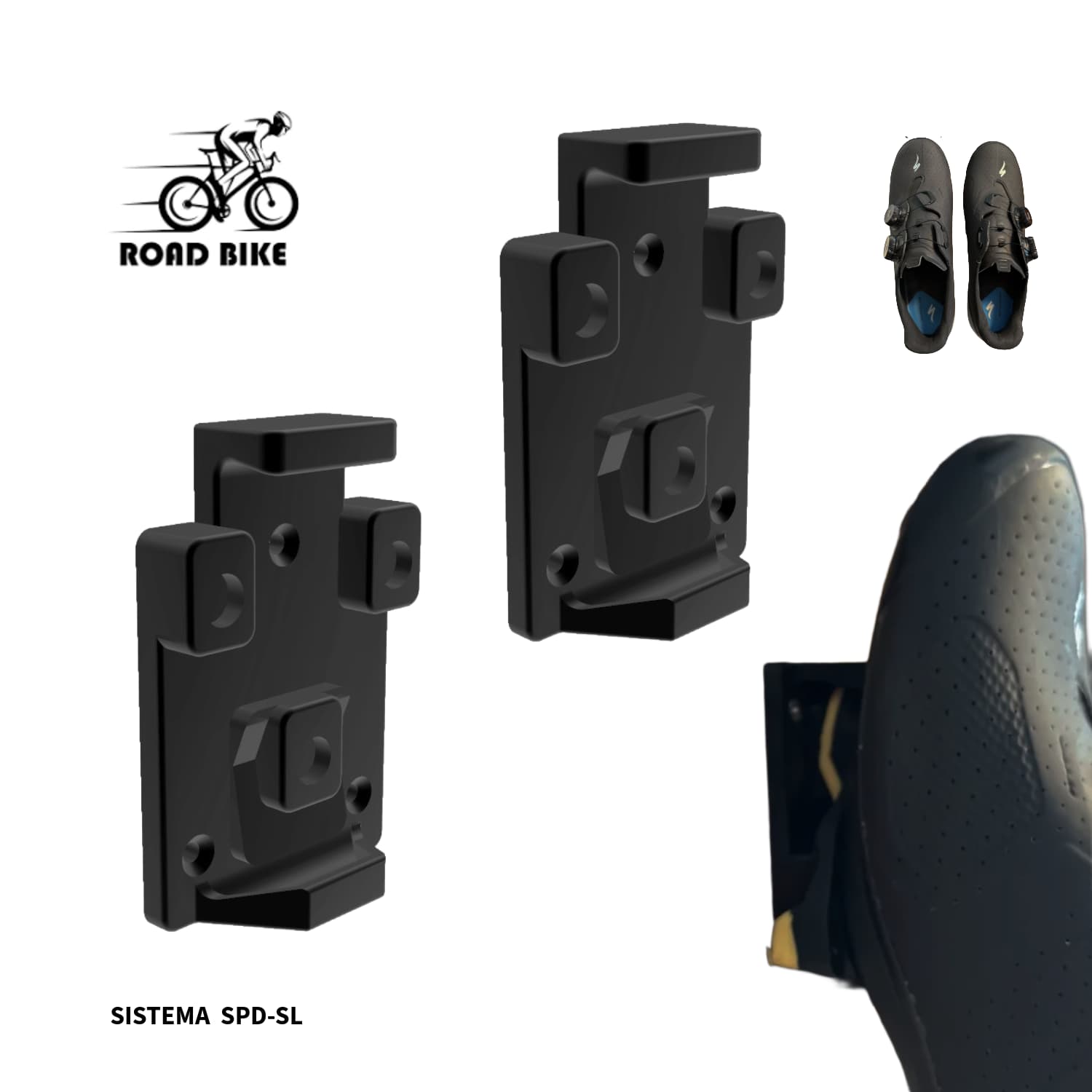 Soporte de Pared para Zapatos de Ciclismo SPD - SL - JiD Bases y Accesorios