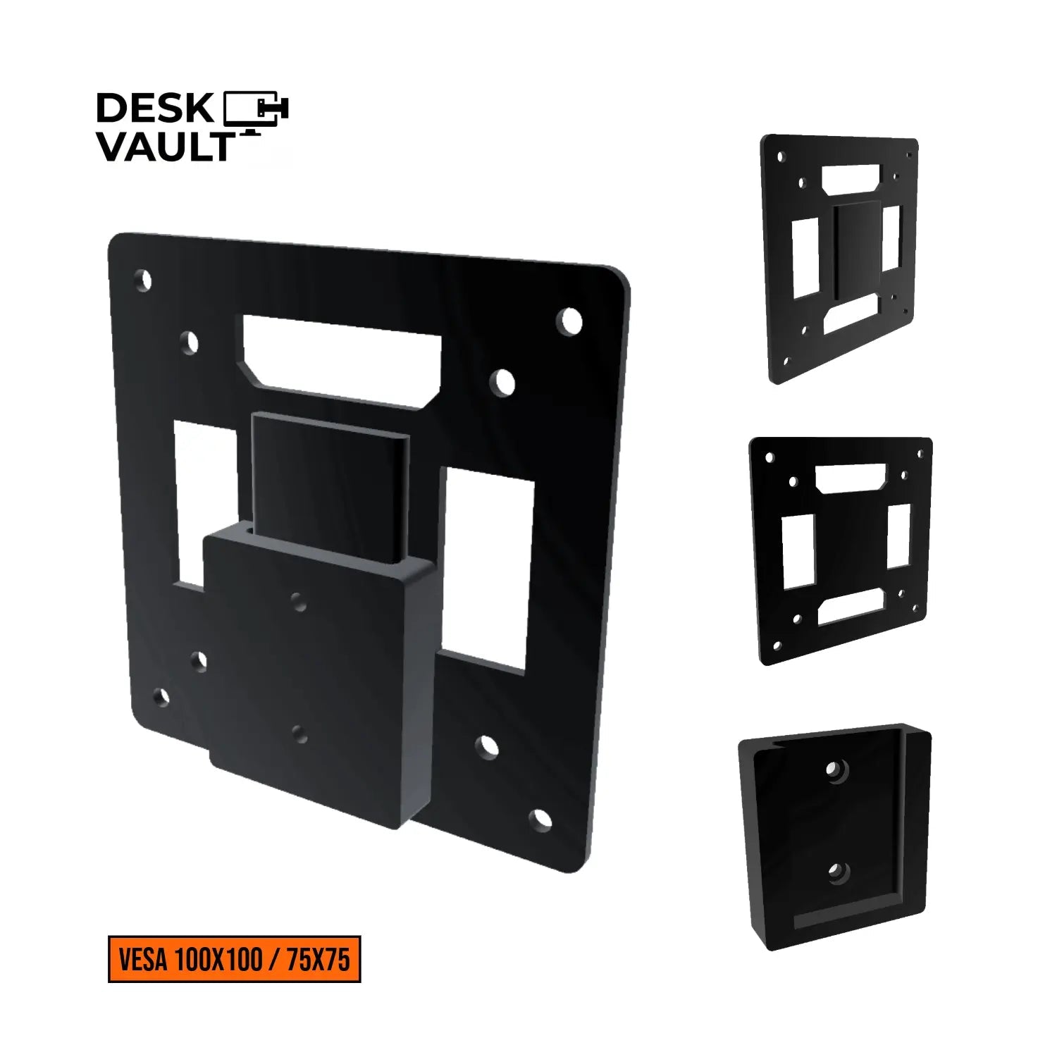 Soporte de Pared VESA Universal Dual (75x75 y 100x100) - Sistema Deslizable Ultra - Delgado - JiD Bases y Accesorios