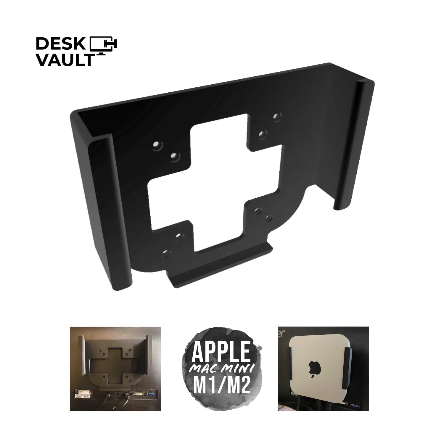 Soporte VESA Dual (75x75 / 100x100) Mac Mini PC M1 M2 - JiD Bases y Accesorios
