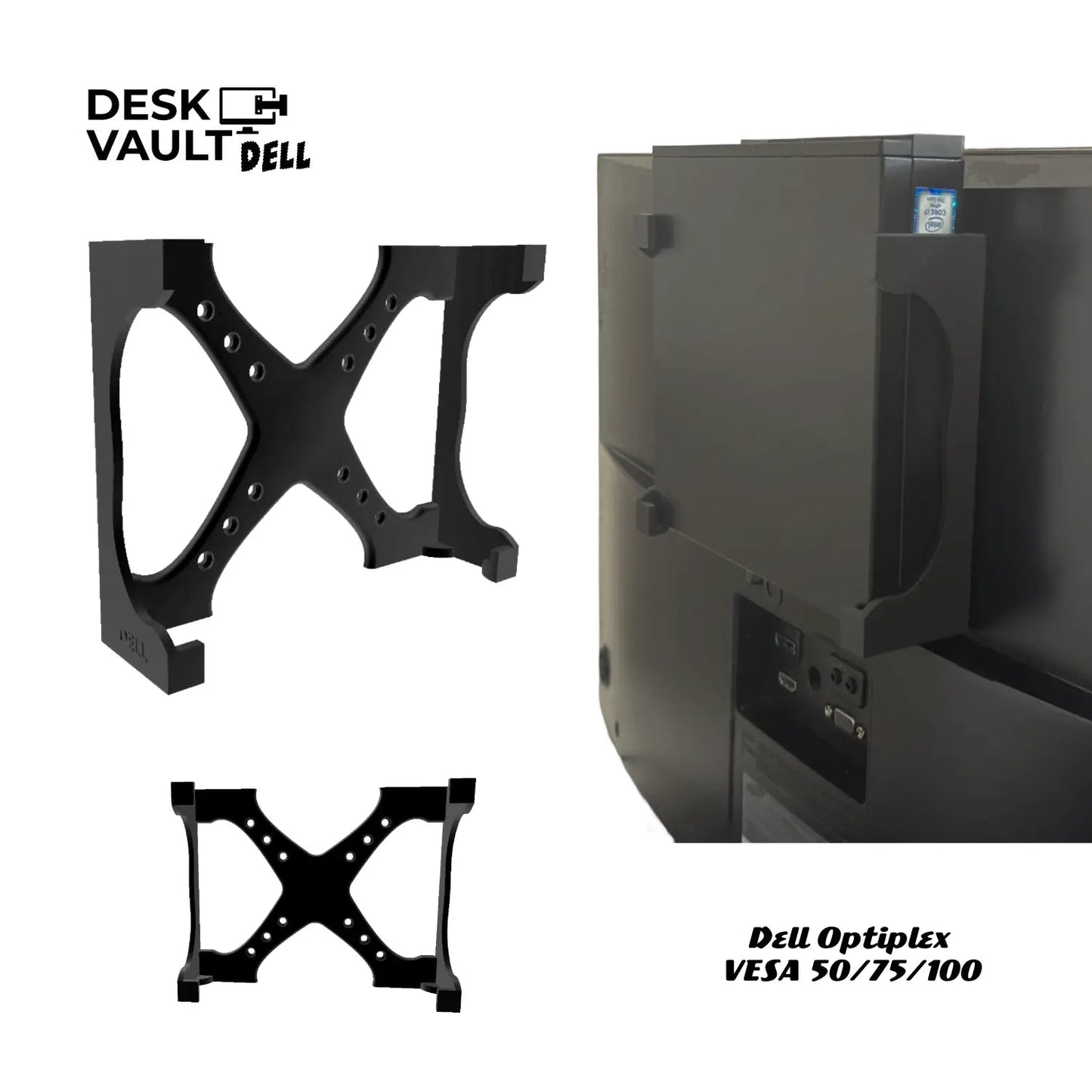 Soporte VESA Universal Dell OptiPlex Micro (Serie 3000, 5000, 7000) – Triple Estándar 50/75/100 - JiD Bases y Accesorios